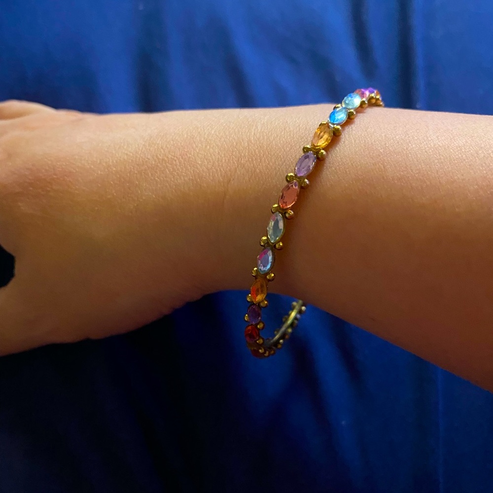 Multi Colored Faux Gem Bracelet